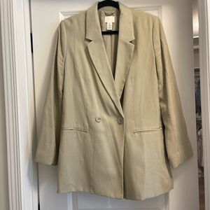 Women's Oversized Beige Blazer